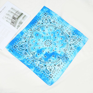 Bella vestizione sportiva leggera classica Paisley stampa accessori per <span class=keywords><strong>capelli</strong></span> Unisex sciarpa quadrata in cotone Tie Dye <span class=keywords><strong>Bandana</strong></span> sciarpa - Product Image 5