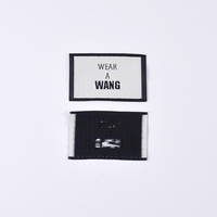 Étiquettes tissées personnalisées imprimées avec logo de marque, étiquettes tissées pour vêtements, étiquettes en tissu haute densité pour accessoires de couture de vêtements