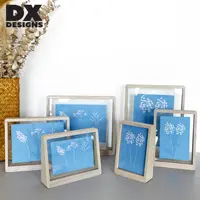 Custom Transparent Double Sided Glass Picture Wooden Frame and Acrylic Floating Photo Frame