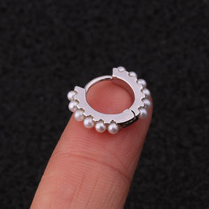 Showfay Bijoux de <span class=keywords><strong>piercing</strong></span> corporel en cuivre plaqué or avec zircon pour nez, orbite, hélix, diath, snug, rook, tragus - Product Image 3