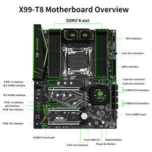 HUANANZHI T8 X99 PCマザーボード<span class=keywords><strong>DDR3</strong></span> RamゲーミングマザーボードサポートLGA211-<span class=keywords><strong>3</strong></span>ピンシリーズプロセッサ - Product Image 3