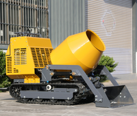 Fabrikverkauf Geländegängiger Mini-Betonkipper mit Raupenantrieb Kleiner Gummiketten-Transporter Mini-Raupenkipper mit CE-Zertifizierung