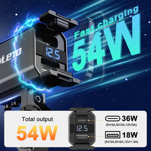 Cargador USB para motocicleta PD tipo C y cargador rápido 3.0 con voltímetro, adaptador SAE a USB de desconexión rápida a prueba de agua - Product Image 2