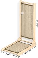 Vente en gros planche à gratter pour chat et griffoir pour l'intérieur avec boule d'herbe à chat ondulée