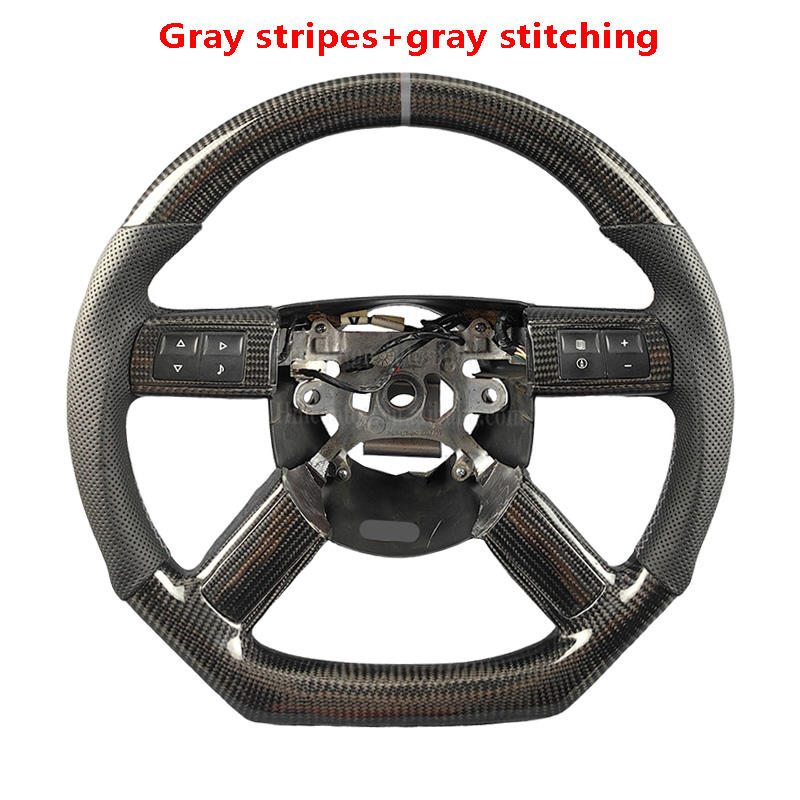 เย็บลายสีเทา + หนัง + คาร์บอนไฟเบอร์