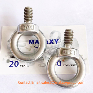 Mal Wax 3/8 5/16 "1/2x4" thép không gỉ SS316 Đồng bằng mắt Bolt M8 dây giày Vai nâng mắt Bolt mạ kẽm nâng mắt bu lông - Product Image 3