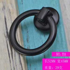Furniture Handle Ring Zinc Alloy <b>Black</b> Nickel Brushed Cabinet Door Traditional Durable - Product Image 2