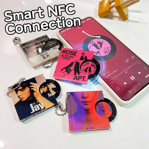 Llavero Mini CD Inteligente NFC Programable con <span class=keywords><strong>Foto</strong></span> Personalizada y Colgante con Enlace a Canción - Product Image 2