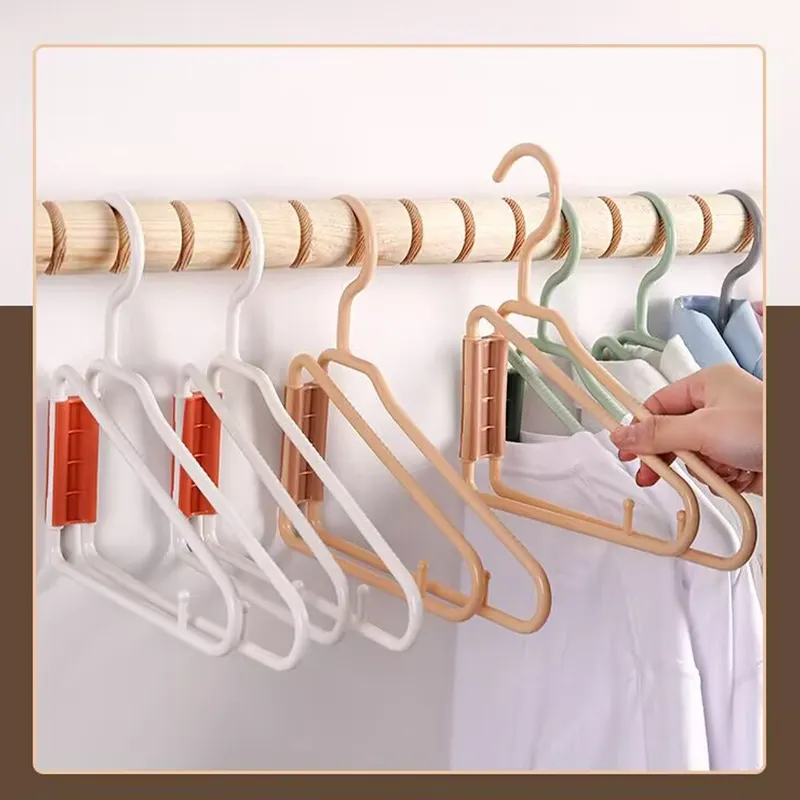 Wholesale Customization Half Foldable Multifunction Plastic Hanger For Clothing Organizer