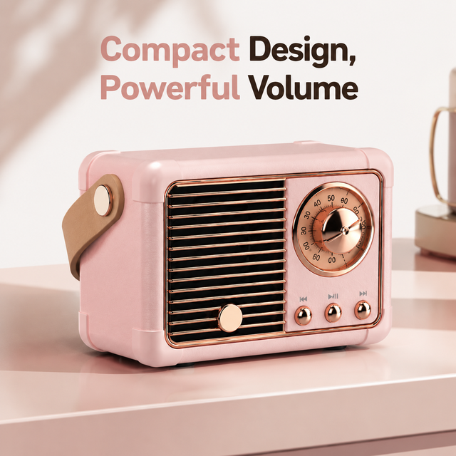 Portable Retro Speaker HM11 Classical Retro Sound Stereo Wireless Decoration Mini Speakers Travel Music Player