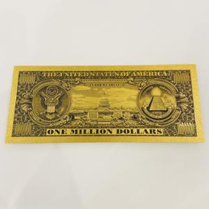 Statue de la Liberté USA Billet de 1 million de dollars factice en feuille d'or 24 carats, Billet commémoratif en feuille d'or 24 carats - Product Image 3