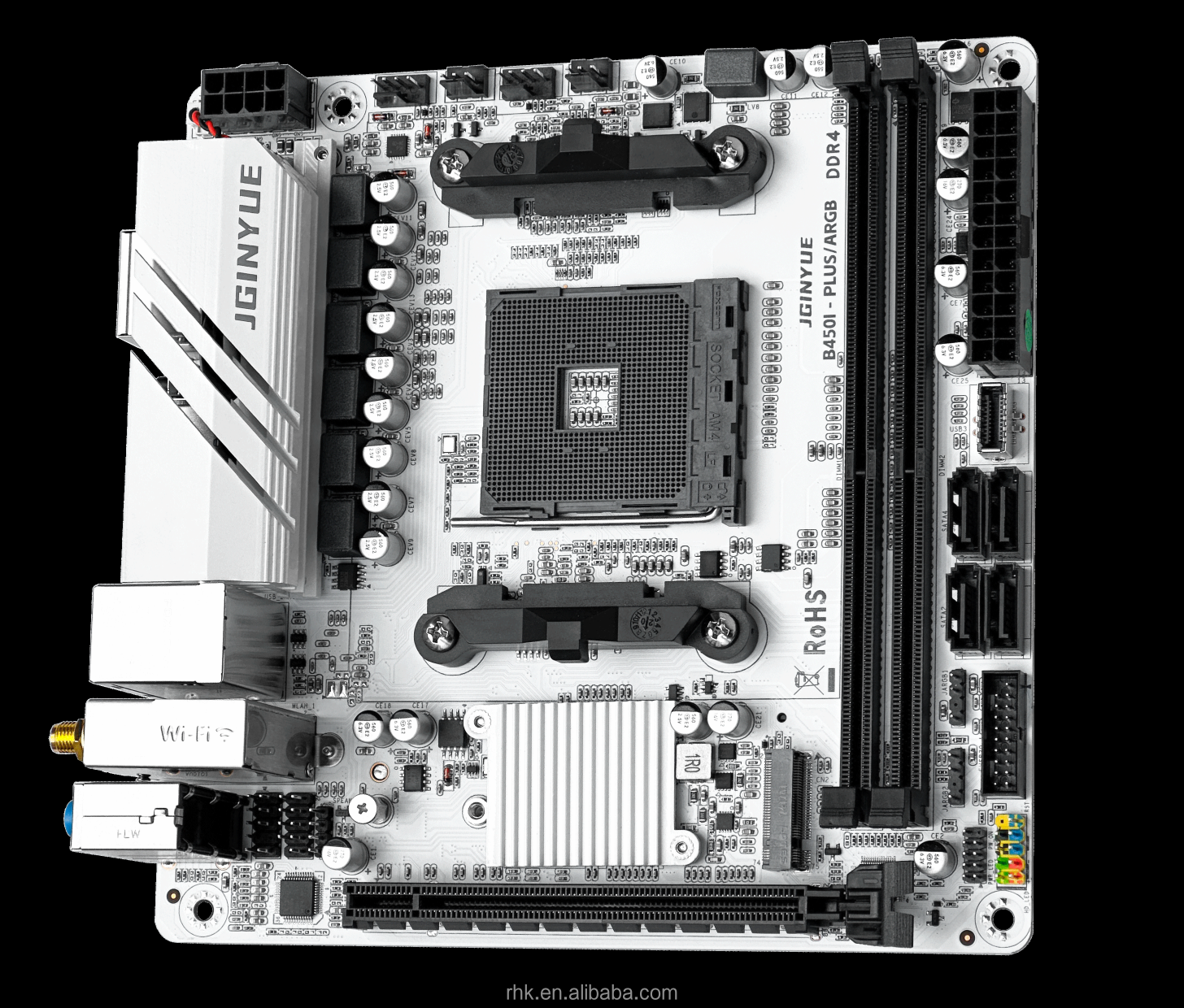 JGINYUE B450I-PLUS ARGB Mini-ITX Motherboard for AMD AM4 CPUs