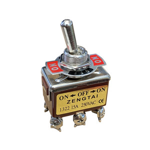 Interruptor Basculante Zengtai 1322 6P DPDT ON-OFF-ON 15A 250VAC con Terminal de Tornillo y Orificio de 12mm - Product Image 3