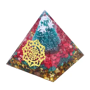 Wholesale Bulk Healing Crystal Spiritual Gemstone Energy Chakra Pyramids Christmas Pyramid for Home Decor