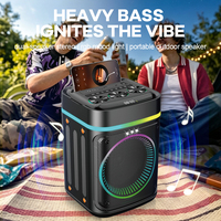 Altavoz Karaoke Portátil de Alta Potencia de 160 W con Bluetooth, Woofer de 10 Pulgadas, Luces RGB para Fiestas, TWS, USB, TF, Control Remoto, Carga Tipo C, Sistema de Cine en Casa