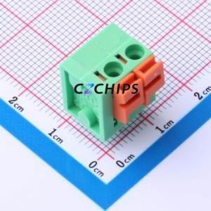 DB142V-5.08-2P-GN Spring Terminal Block Through hole Component (THT),P=5.08mm Connector 1x2P 5.08mm Green Through Hole - Product Image 1