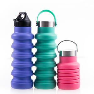 Botella de Agua Deportiva de Silicona de 550 ml, Libre de BPA, Gran Capacidad, Portátil para Exteriores, Plegable - Product Image 4