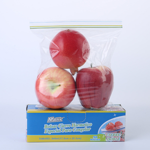 Wholesale Double Zipper PE Material Storage Bags Zero BPA Recycled Ziplock Bags for <b>Kitchen</b> Freezer - Product Image 1