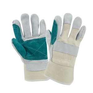 GL1017 Guantes de soldadura de seguridad de cuero de vaca Doble Palma Guantes DE TRABAJO resistentes al por mayor - Product Image 6