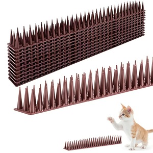 Púas de plástico para pájaros de 43 cm, paquete de 12, para balcón, techo, disuasorio para pájaros y gatos, protección ecológica - Product Image 5