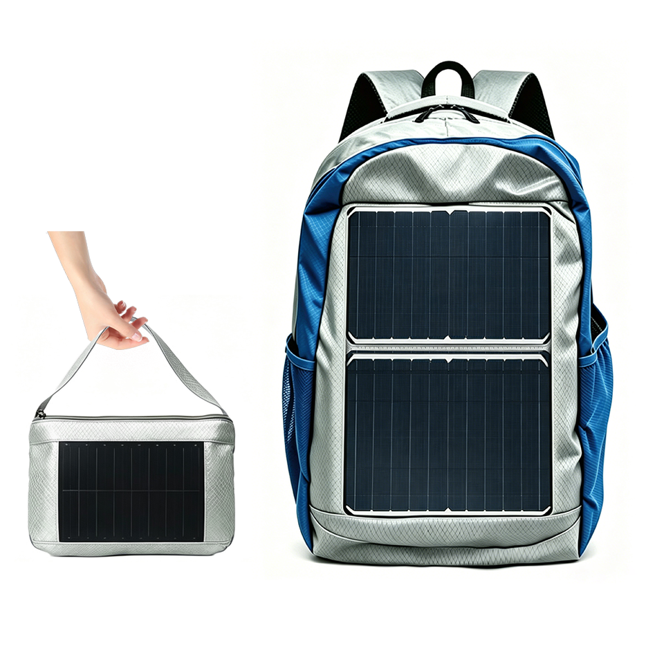 Power Interface Unit Design Foldable Solar Charging Bag Lightweight Waterproof Diamond Fabric ...