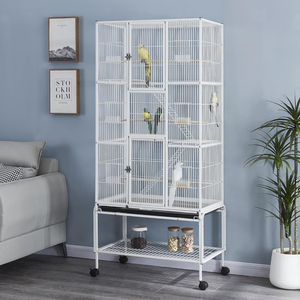 Grand fabricant amovible et empilable cage à oiseaux personnalisée pour élevage de volières en métal perroquets, pigeons, perruches et perruches avec séparateur - Product Image 1