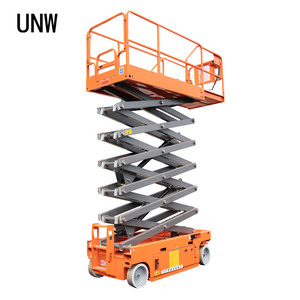 Plateforme de travail aérienne auto-propulsée à ciseaux hydrauliques alimentée par batterie UNW pour <span class=keywords><strong>service</strong></span> en usine - Product Image 1