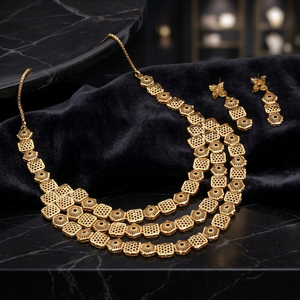 Collar de Moda al por Mayor, Chapado en Oro de 14K, 18K y 24K, Diseño Turco Tradicional, Conjunto de Joyería Larga, Estilo Dubái, Joyería de Oro - Product Image 3