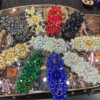 W201 Applique strass cristal perlé fait à la main 5mm patchs de broderie à coudre pour vêtements de mariée sacs chaussures verre matériel