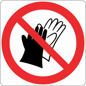 Non indossare guanti PVC 50x50mm - Product Image 1