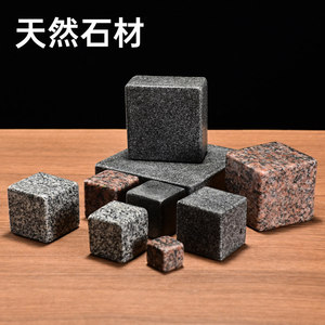 Natural Black Granite Bookends Square 1000g High Hardness Decorative Stones For Books And Display - Product Image 3