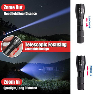 Không thấm nước <span class=keywords><strong>AAA</strong></span> pin hoặc 18650 pin điện hợp kim nhôm Zoomable Kính thiên văn Đèn pin torchlight cho cắm trại nhà xe đạp - Product Image 3