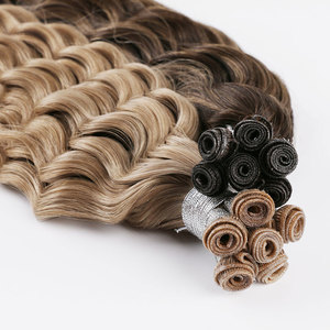 Extensioni per <span class=keywords><strong>capelli</strong></span> umani Genius Weft 100% Remy, invisibili, a doppia trama, con punte ispessite, per uso quotidiano in salone e per donne. - Product Image 1