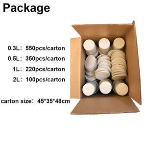 Vaso Mezclador De Pintura Automotriz Desechable De Plastico Gris Con Tapa (200/ 300/ 500/1000/ 2000 Ml) - Product Image 2