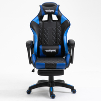 Silla de ordenador de lujo para Gamer, sillón de cuero PU RGB para juegos de carreras con reposapiés