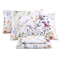 Parure de lit brodée en microfibre brossée, draps en polyester, ensemble de draps – Offre Spéciale