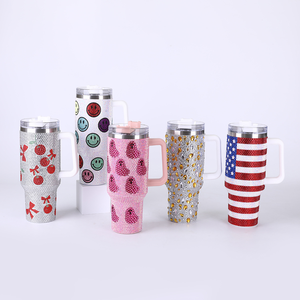 Vente chaude 40oz Strass En Acier Inoxydable Gobelet Double Paroi Écologique Isolation Sous Vide Bling Diamant Tasse Nouvelle Version! - Product Image 1