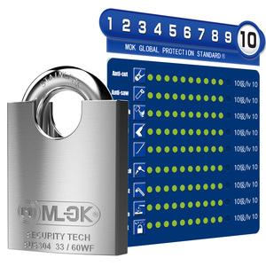 MOK 60 millimetri appeso blocco di sicurezza anti ladro top grillo con chiave allo stesso modo lucchetti chiusura - Product Image 1