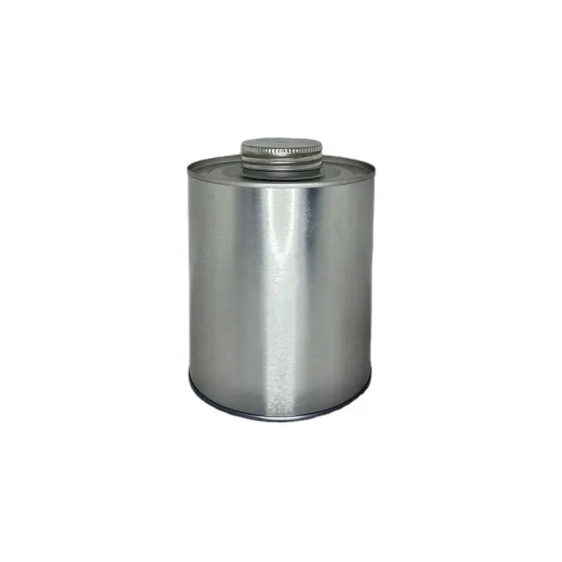 Boîte adhésive ronde en fer blanc en métal avec boîtes de conserve Dauber