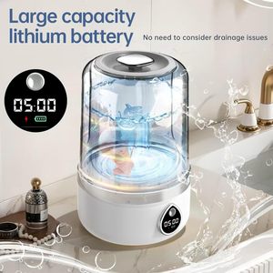 Lavadora Portátil Plegable Multifuncional Única de Calidad Garantizada, Mini Lavadora Semiautomática de Plástico con USB en Inglés - Product Image 4