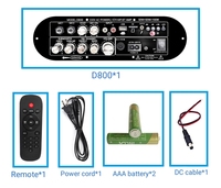 Amplificateur de Subwoofer Domestique Professionnel SZM Mini DJ/Karaoké 2.1 Canaux pour Carte TF 5.0 en Alliage d'Aluminium 12-24V USB/MIC/FM