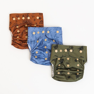 Популярная Экологически чистая переработанная цифровая печать Elinfant PUL ткань с 2 вставками карманные тканевые подгузники - Product Image 1