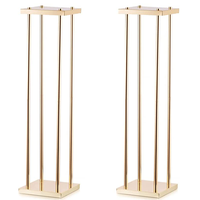 Grand support de colonne de Table rectangulaire en métal doré Vases géométriques support de fleurs décoration de centres de Table de mariage