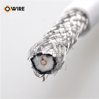 Cable Coaxial RG6 de 100 pies en Rollo, Aislamiento de Espuma PE de 75 Ohmios, para Instalación Profesional de Satélites y CCTV, Alta Flexibilidad