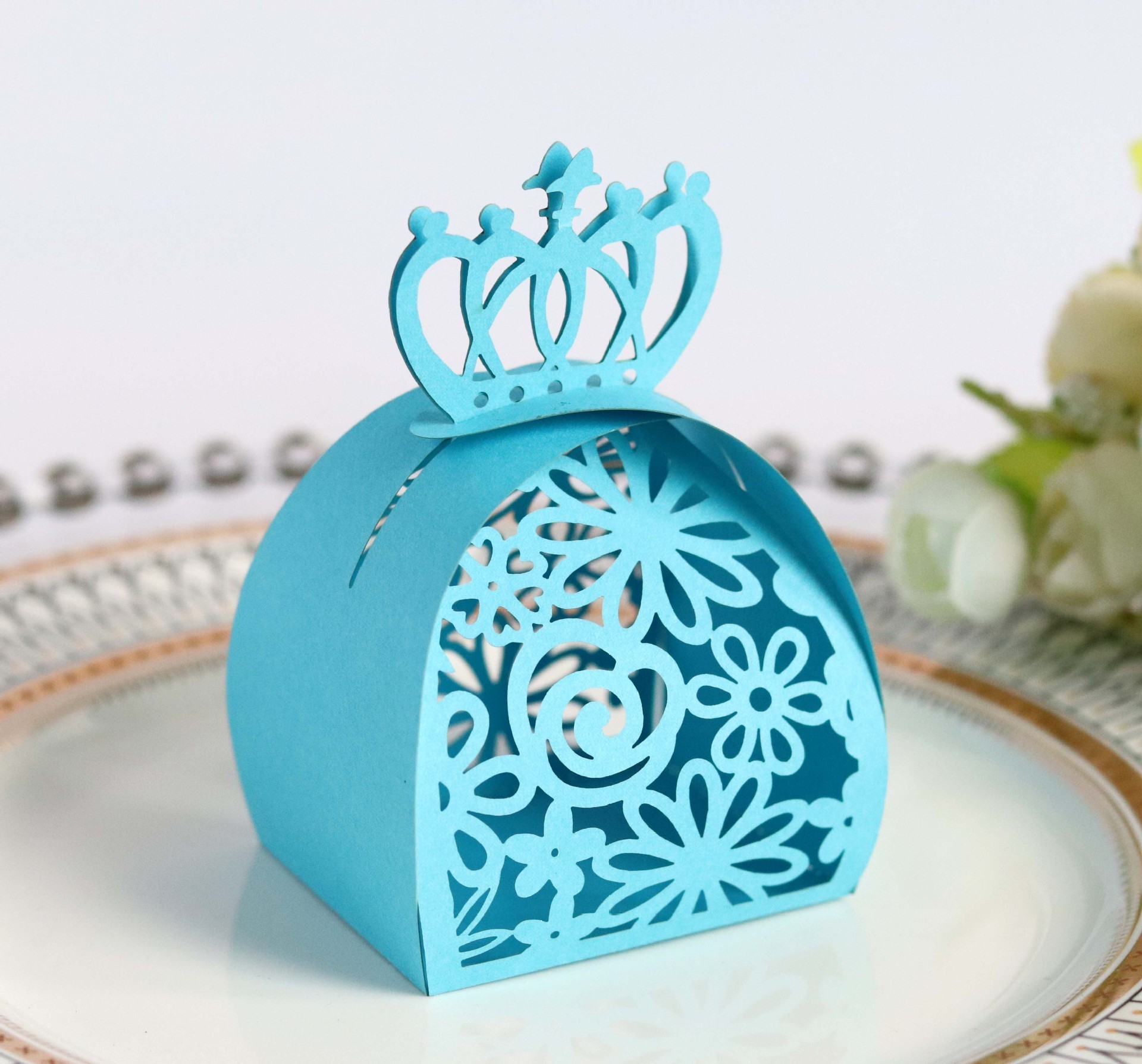 Pas cher Prix Luxe Creux Bonbons Boîte Pour Boîte De Papier De Mariage
