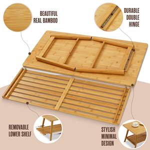 Fabbrica moderno salotto basso in <span class=keywords><strong>legno</strong></span> tavolino pieghevole pieghevole <span class=keywords><strong>tavolo</strong></span> da caffè pieghevole per sedersi sul pavimento scrivania di bambù - Product Image 4