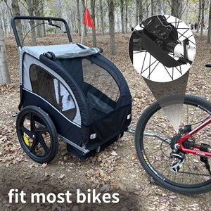 Remorque à vélo <span class=keywords><strong>2</strong></span> en 1 double pour <span class=keywords><strong>2</strong></span> enfants, poussette de jogging - Product Image 6