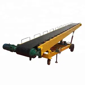 Incline fertilizer sacks mobile adjustable speed belt conveyor