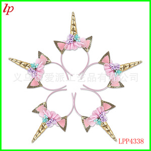Diadema de unicornio rosa ajustable para fiesta de cumpleaños, accesorio para la cabeza de princesa LPP4338 - Product Image 1