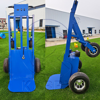 Chariot électrique motorisé à engrenages pour maison gonflable, chariot utilitaire à 4 roues pour le transport de marchandises en entrepôt et en extérieur